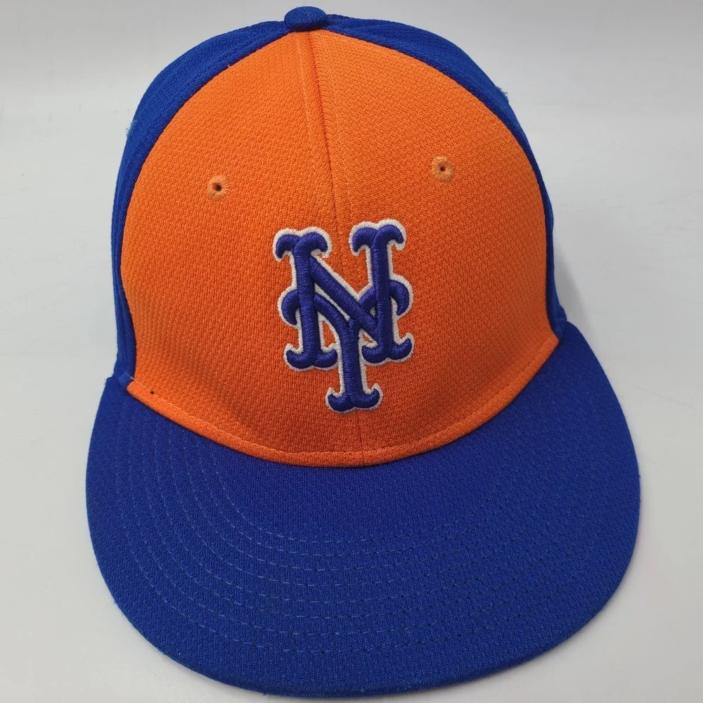 New York Mets Hat Adjustable OC Sports Orange Blue MLB Baseball Polyester‎ Men
